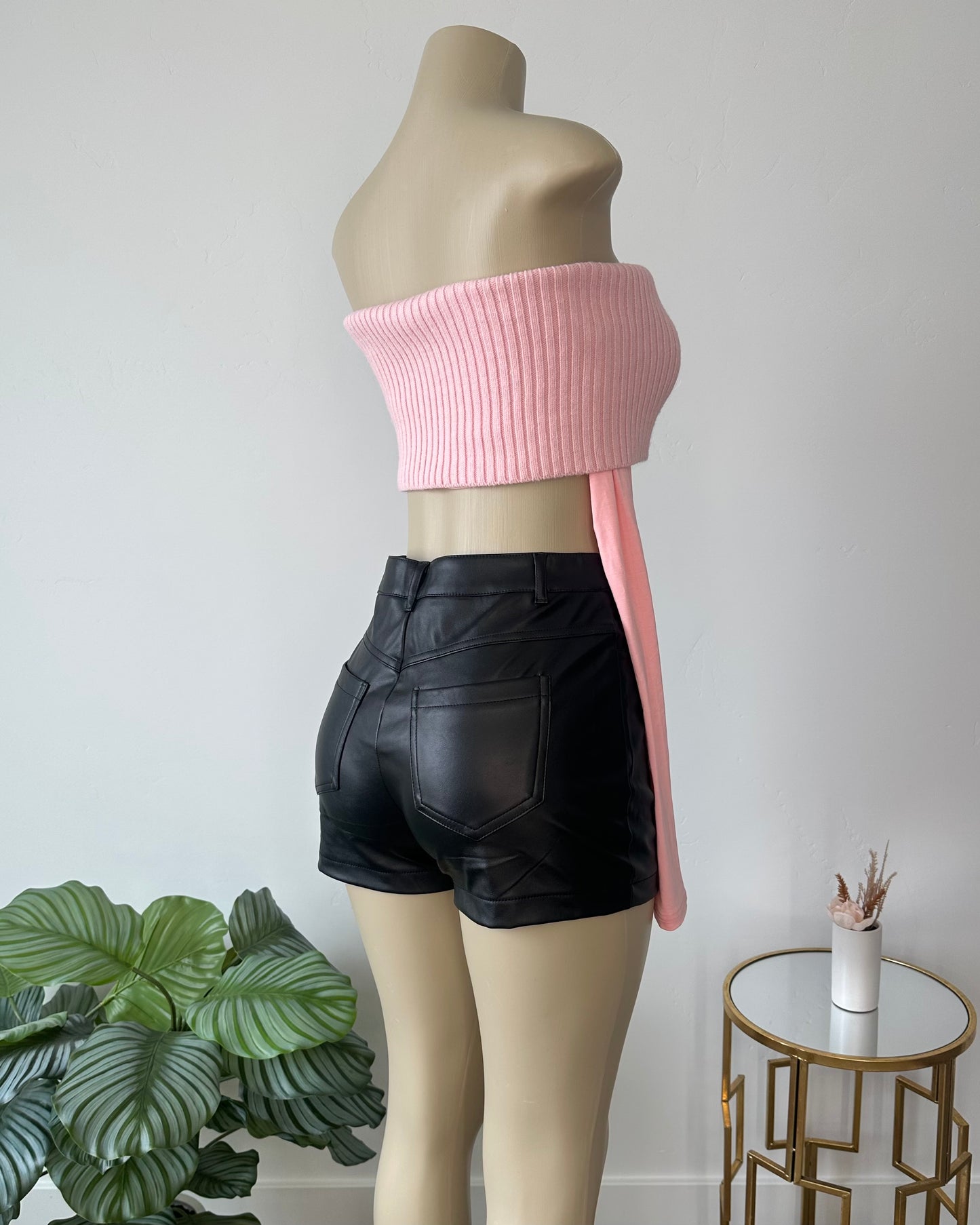 Black Leather Shorts