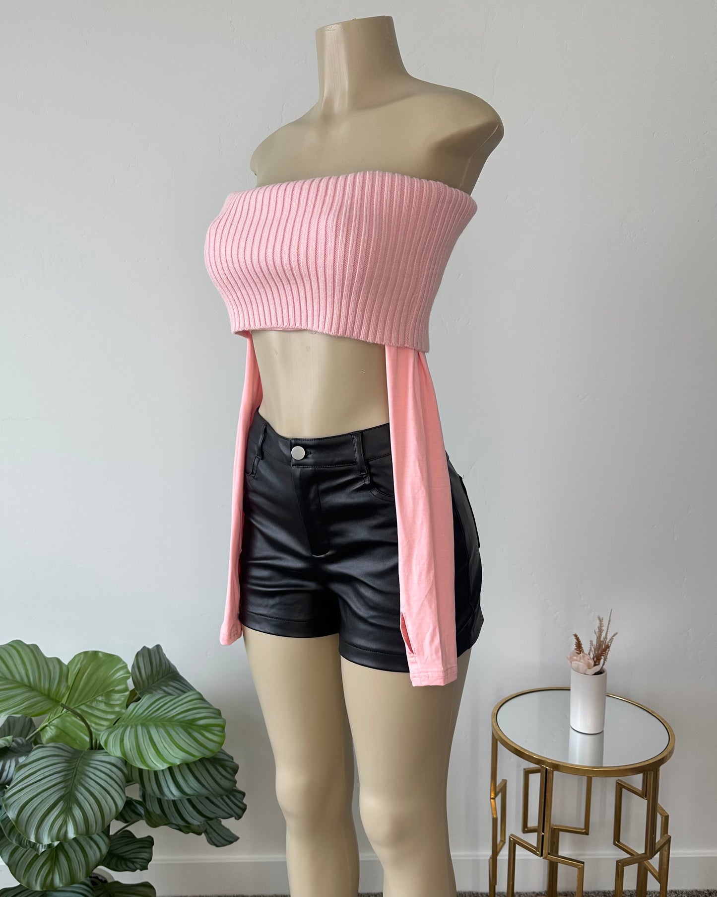 Black Leather Shorts