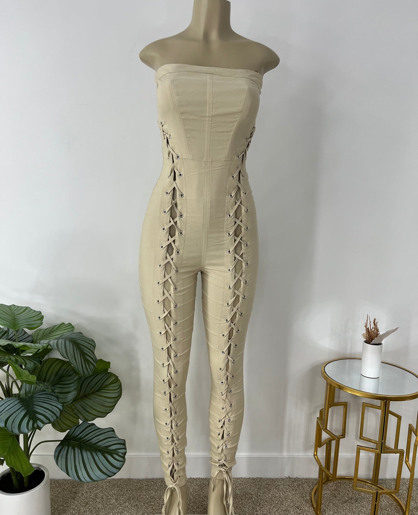 Nude Bandeau Jumpsuit