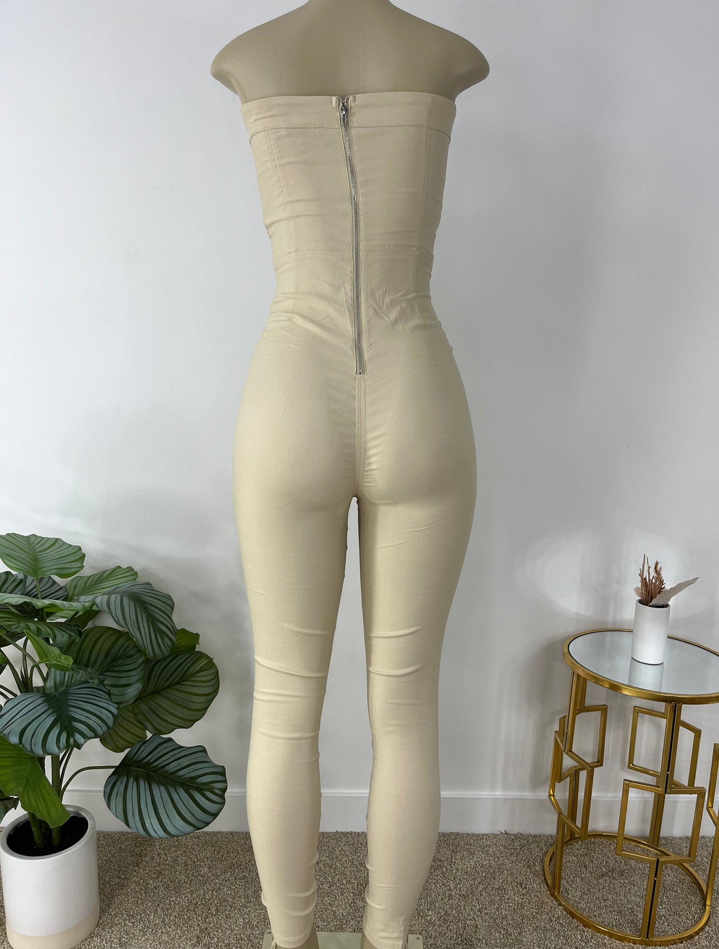 Nude Bandeau Jumpsuit