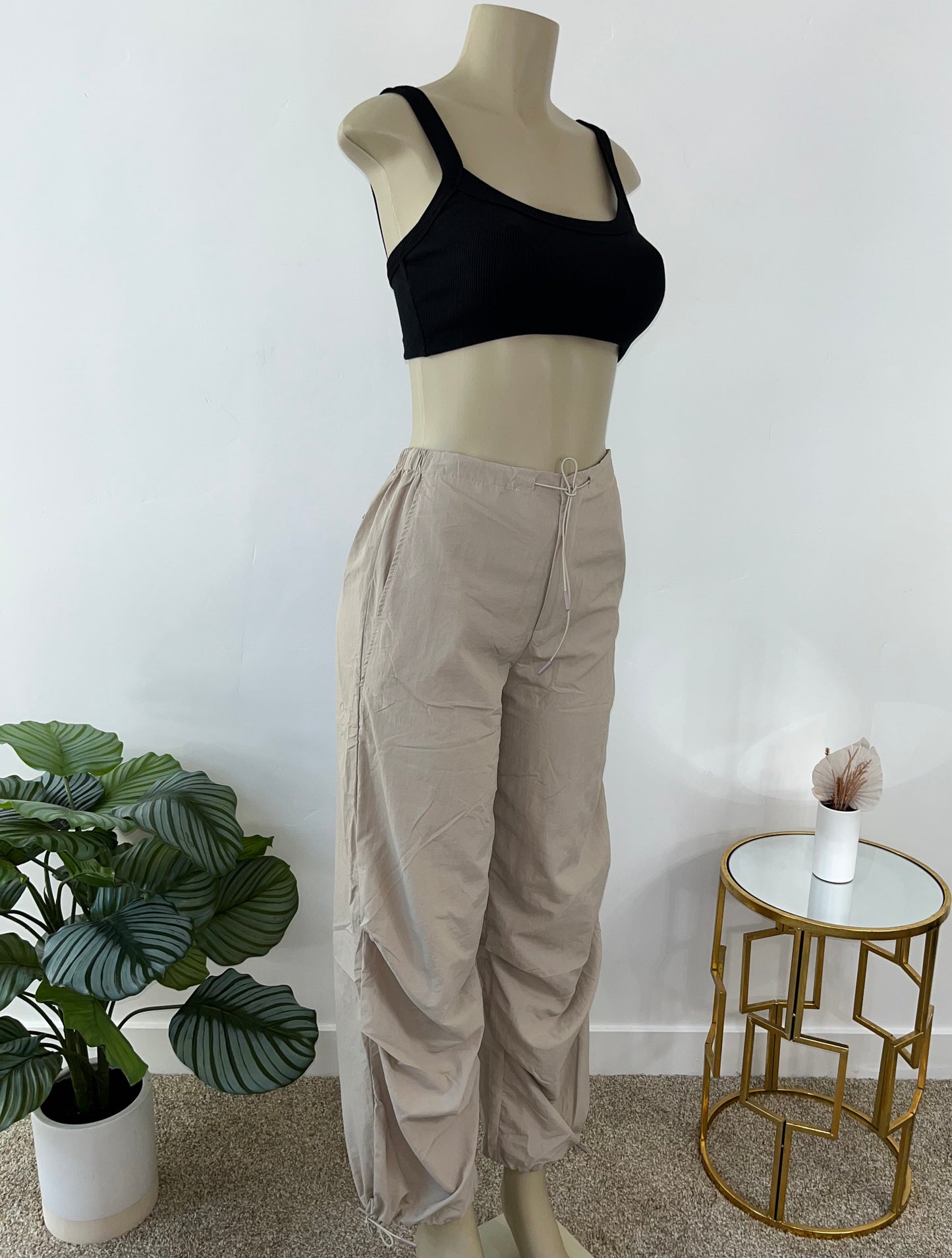 Khaki Parachute Pants