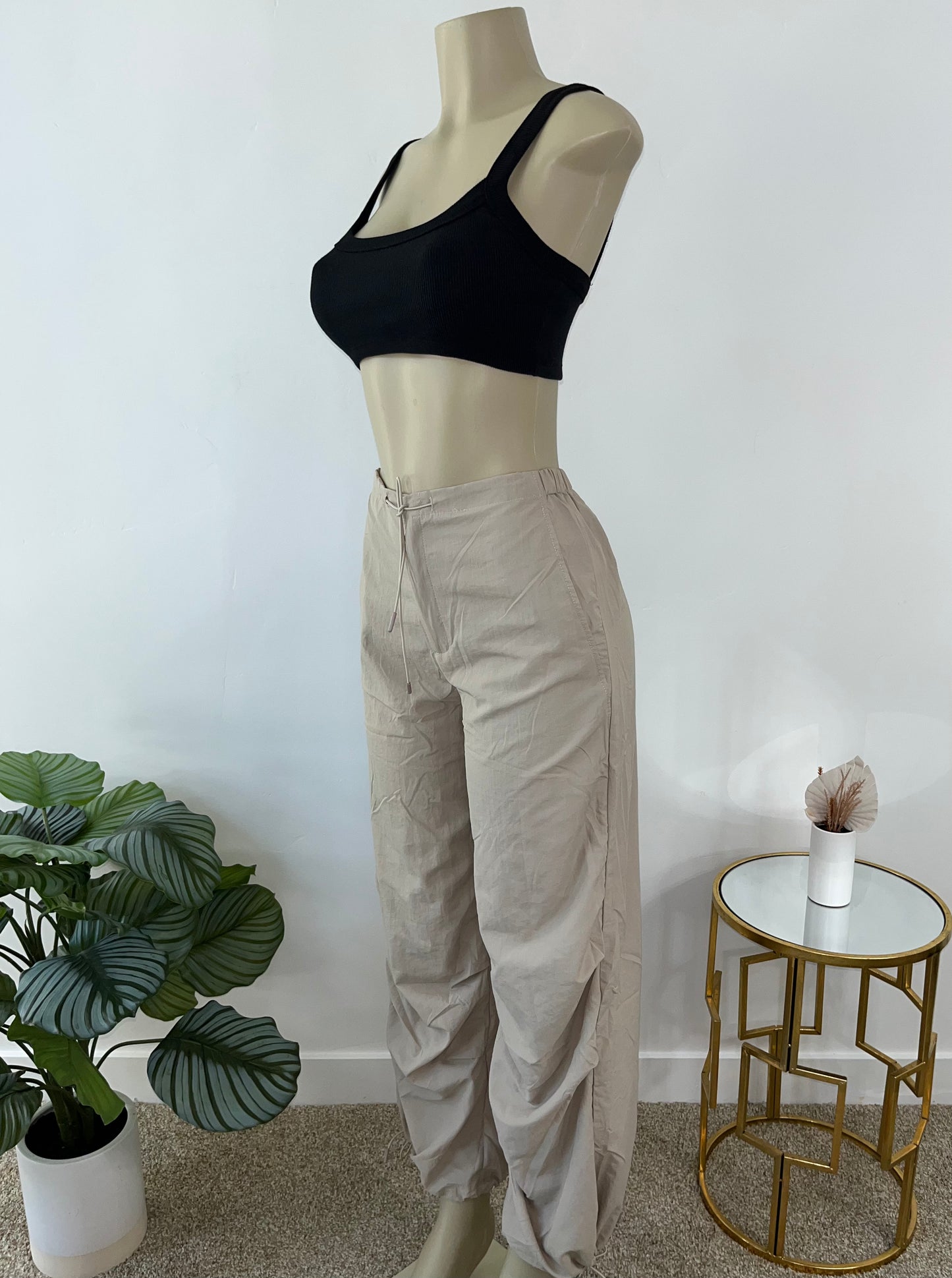 Khaki Parachute Pants