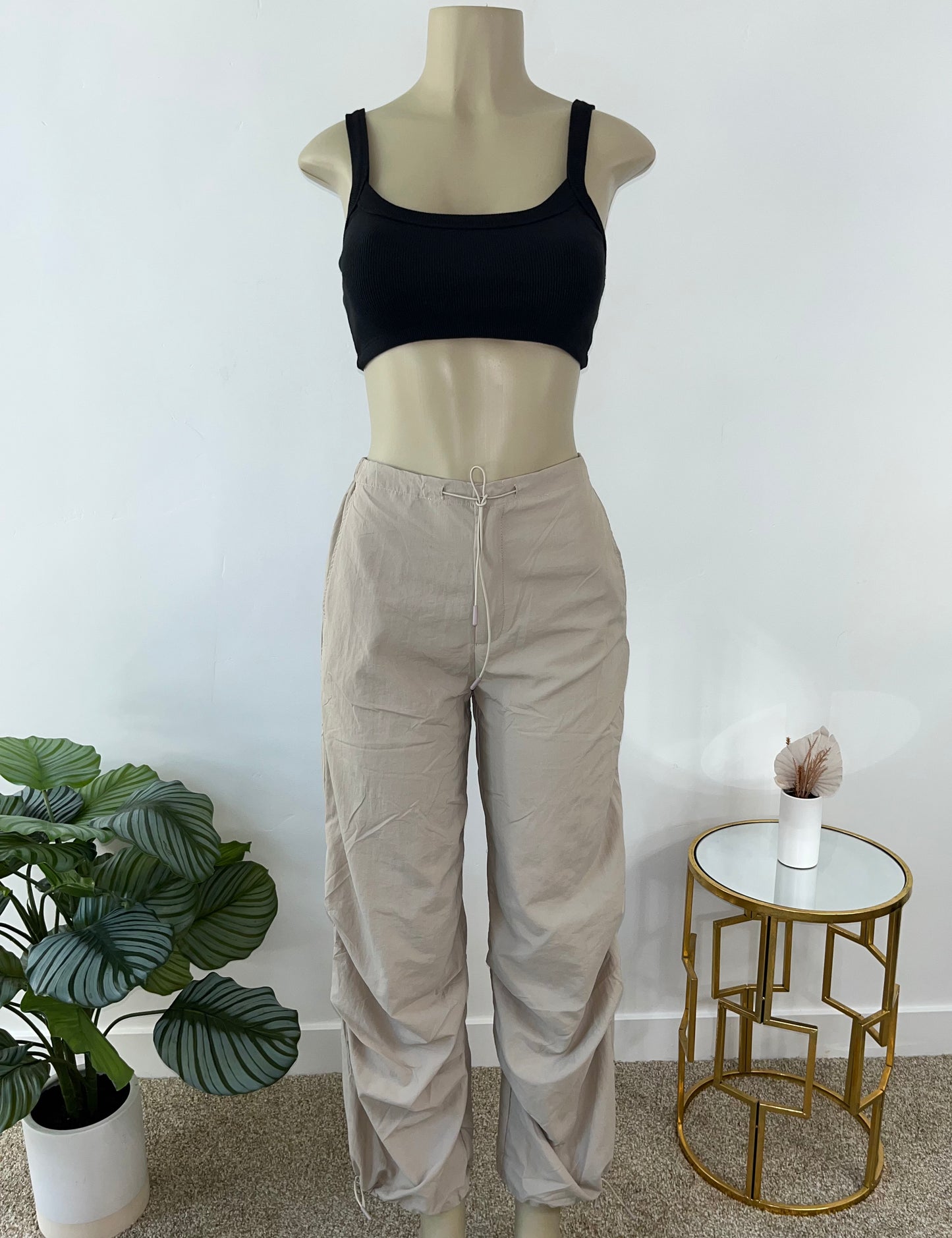 Khaki Parachute Pants