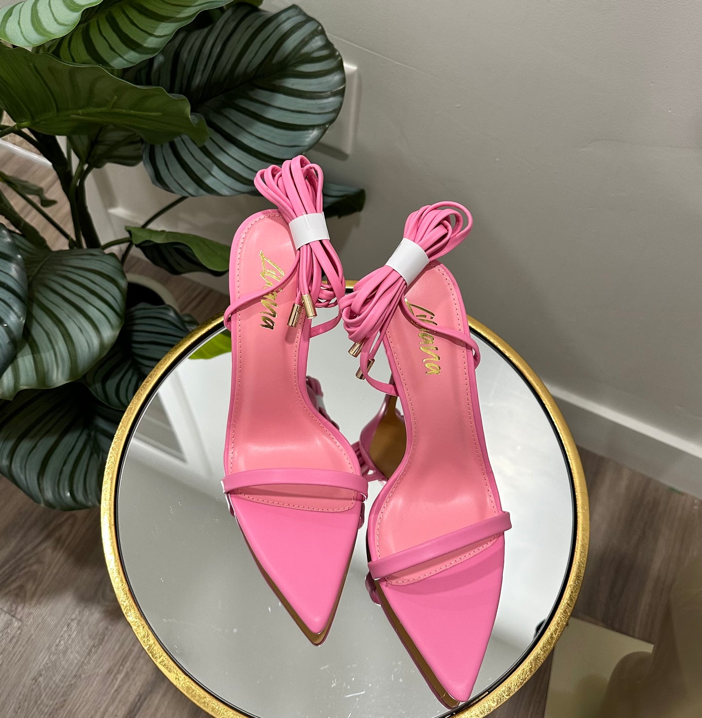 Bubblegum Long Strapped Heel