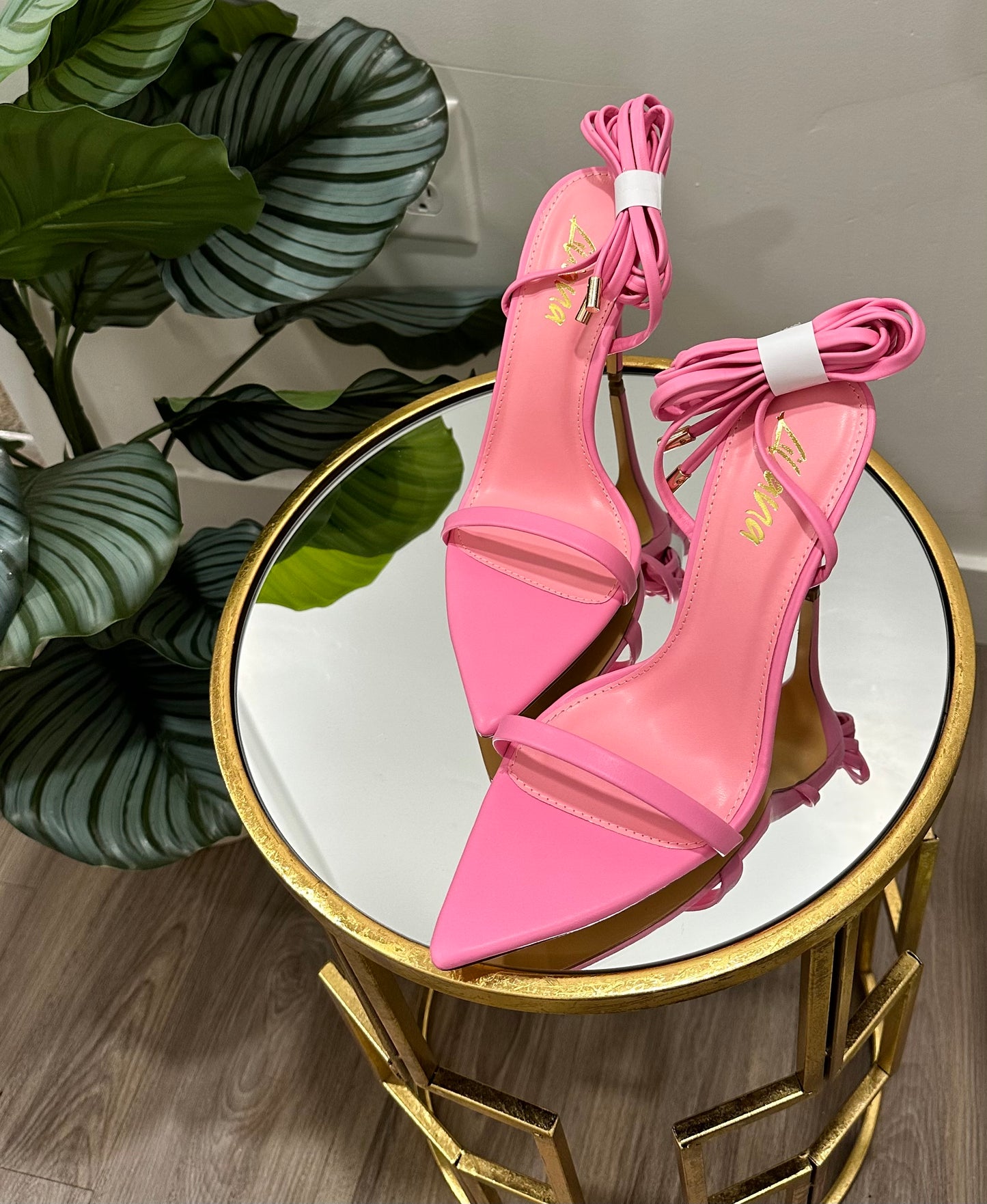 Bubblegum Long Strapped Heel