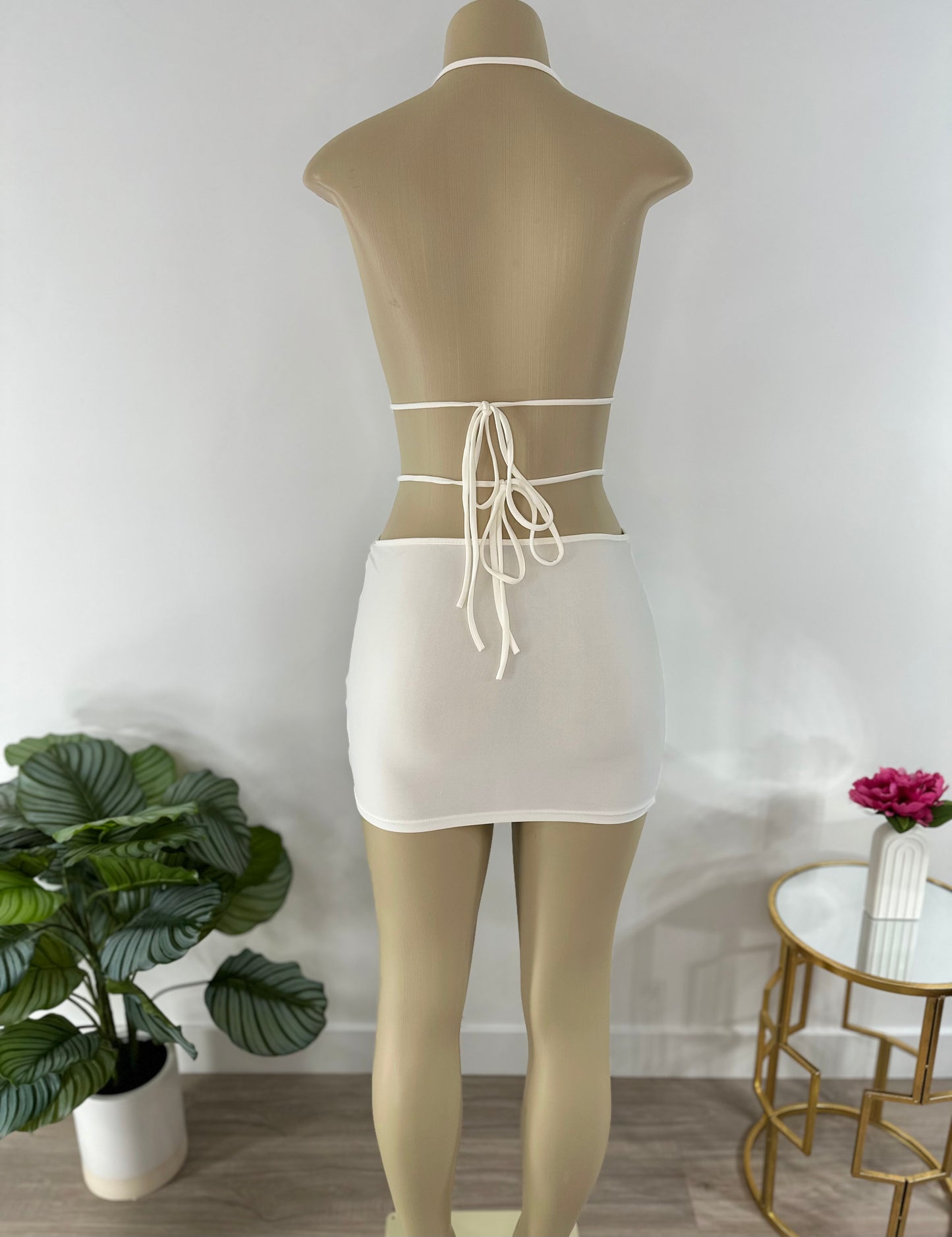 White Bodycon Mini Dress