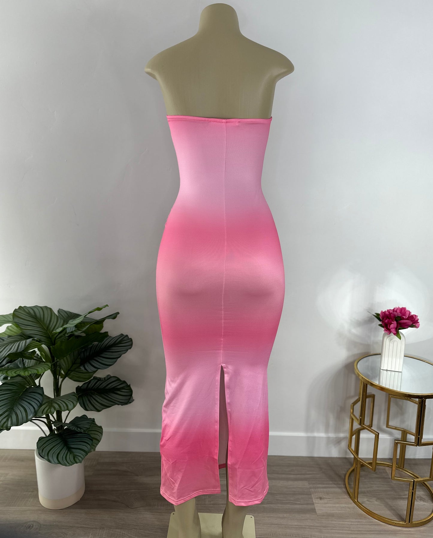 Pink Tube Maxi Dress