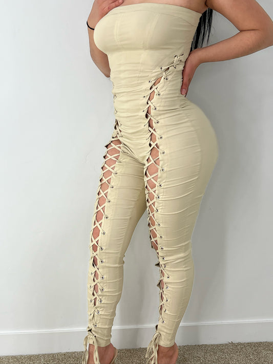 Nude Bandeau Jumpsuit
