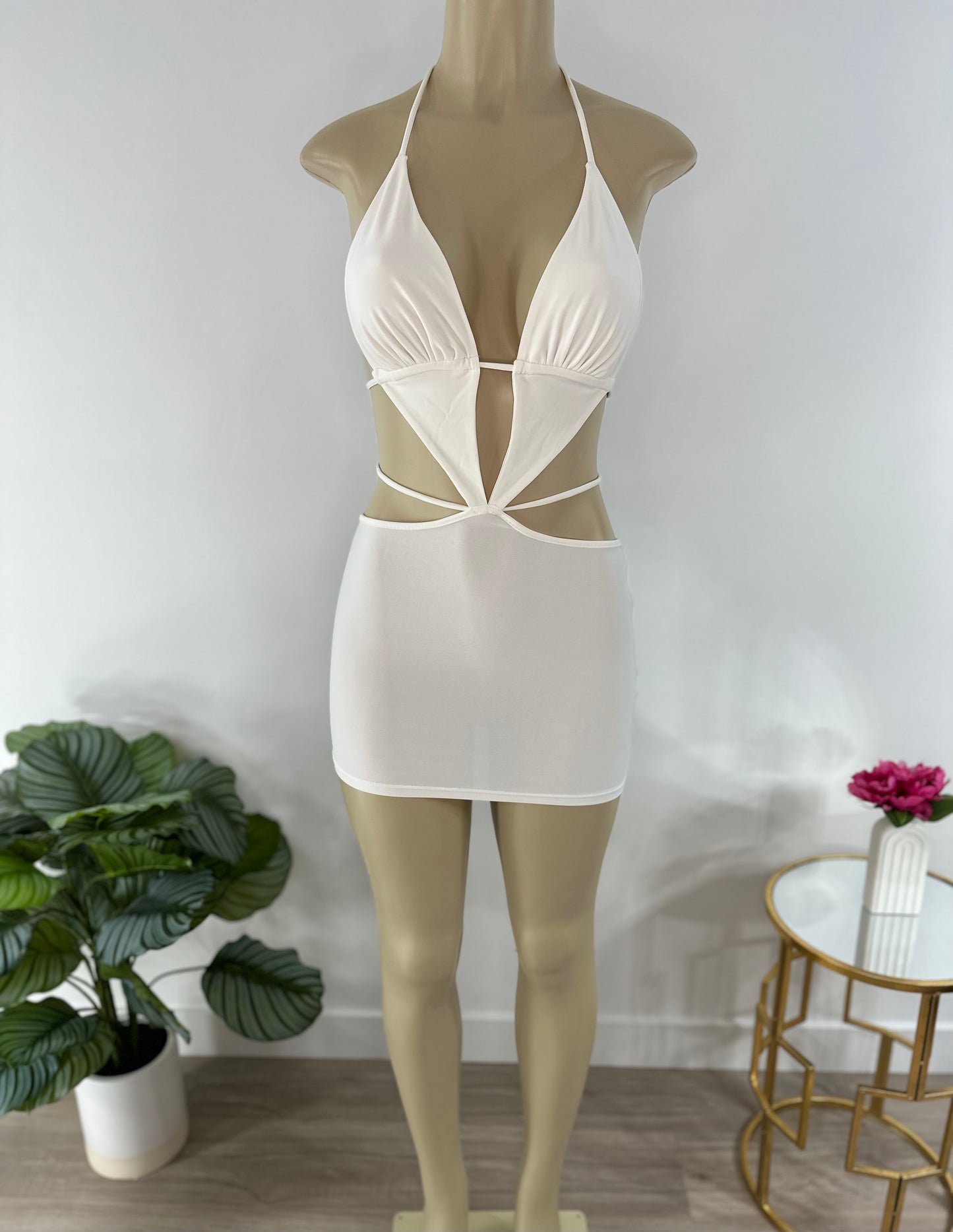 White Bodycon Mini Dress